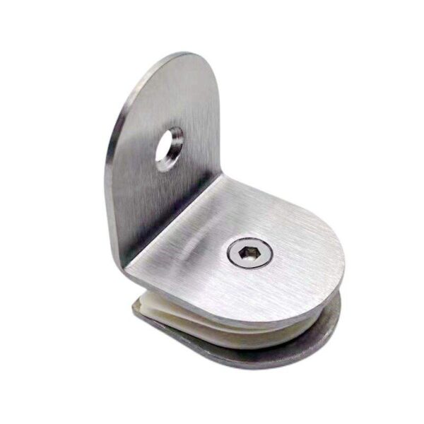 Door Clamp Glass Clamp Phụ kiện phòng tắm Cửa kính Satin Black 90 Degree Single Glass Clamp
