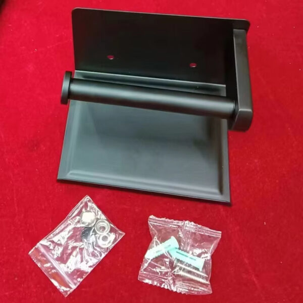 Custom Sus 304 Thép không gỉ màu đen mờ Treo tường Giá treo khăn giấy dọc cho gia đình hoặc khách sạn