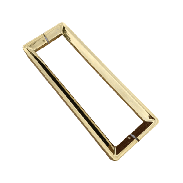 Shiny PVD Màu vàng Thép không gỉ Sus 201 Ống vuông hai mặt Tay nắm cửa kính