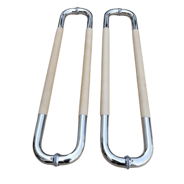 Tay Nắm Cửa Gỗ Kính Màu Bóng – Inox SUS 201, Màu Sáng, Thiết Kế Dài