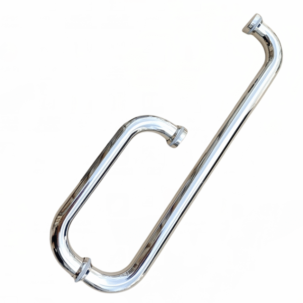 Tay Nắm Kéo Đẩy Cửa Inox SUS 304 – Hình Chữ L, Màu Sáng, Giá Tốt