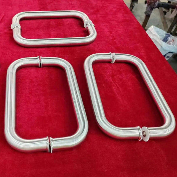 Tay Nắm Cửa Trước Hình Tròn – Thép Không Gỉ SUS 304 Màu Satin, Thiết Kế Đẩy Kéo
