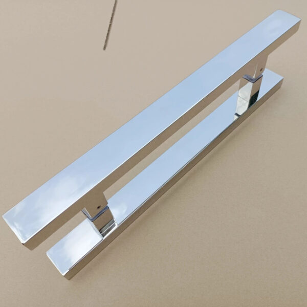 Tay Nắm Kéo Cửa Kính Hình Chữ H – Thép Không Gỉ Bóng Gương, Chuẩn Xuất Khẩu Trung Quốc