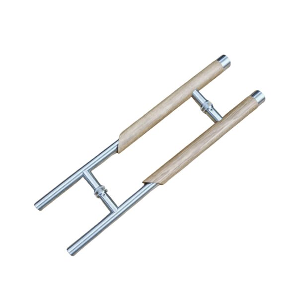 Thép không gỉ Sus 304 Gỗ sồi Tay cầm bằng gỗ Tay nắm cửa kính