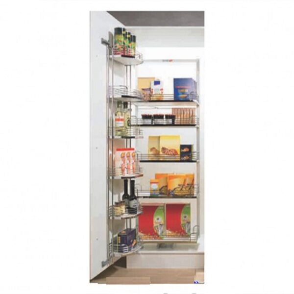 Hệ giá kho 6 tầng Hettich tiện ích tủ bếp với thiết kế hiện đại, thẩm mỹ