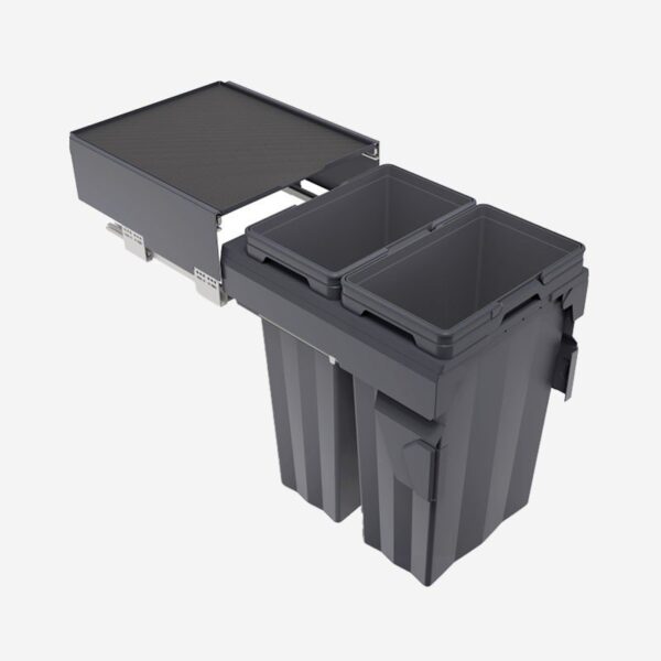 Thùng rác âm tủ giảm chấn thông minh Taura tiện ích tủ bếp với thiết kế hiện đại, thẩm mỹ