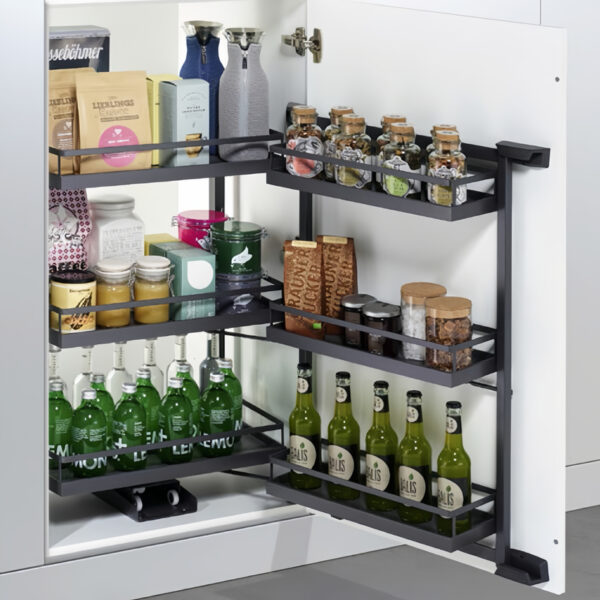 Tủ đồ khô Tandem Pantry 3 tầng Kessebohmer 545.93.436 tiện ích tủ bếp với thiết kế hiện đại, thẩm mỹ