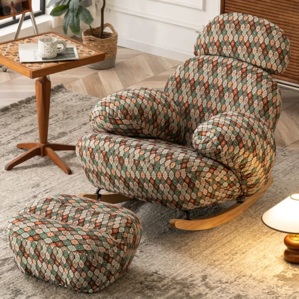Ghế bập bênh đơn cổ điển phòng khách ban công thư giãn ghế sofa lười kiểu Mỹ ghế sofa phòng ngủ