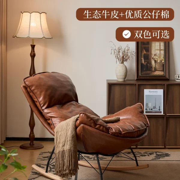 Ghế bập bênh nhỏ 4 chỗ ngồi cho người lớn ngủ thư giãn ban công ghế sofa vỏ trứng cổ điển