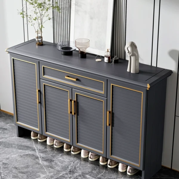 Tủ giày hợp kim nhôm ngoài trời biệt thự sân trong ban công cửa nhà dung tích lớn chống nắng chống nước tủ lưu trữ